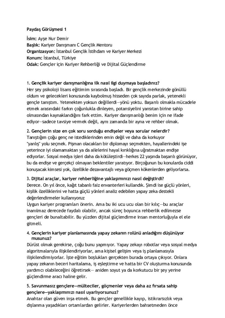 thumbnail of Interview 1 – EISA – Turkish